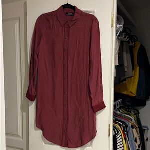 Scotch & Soda Women's rusty/wine Button Down shirt Dress